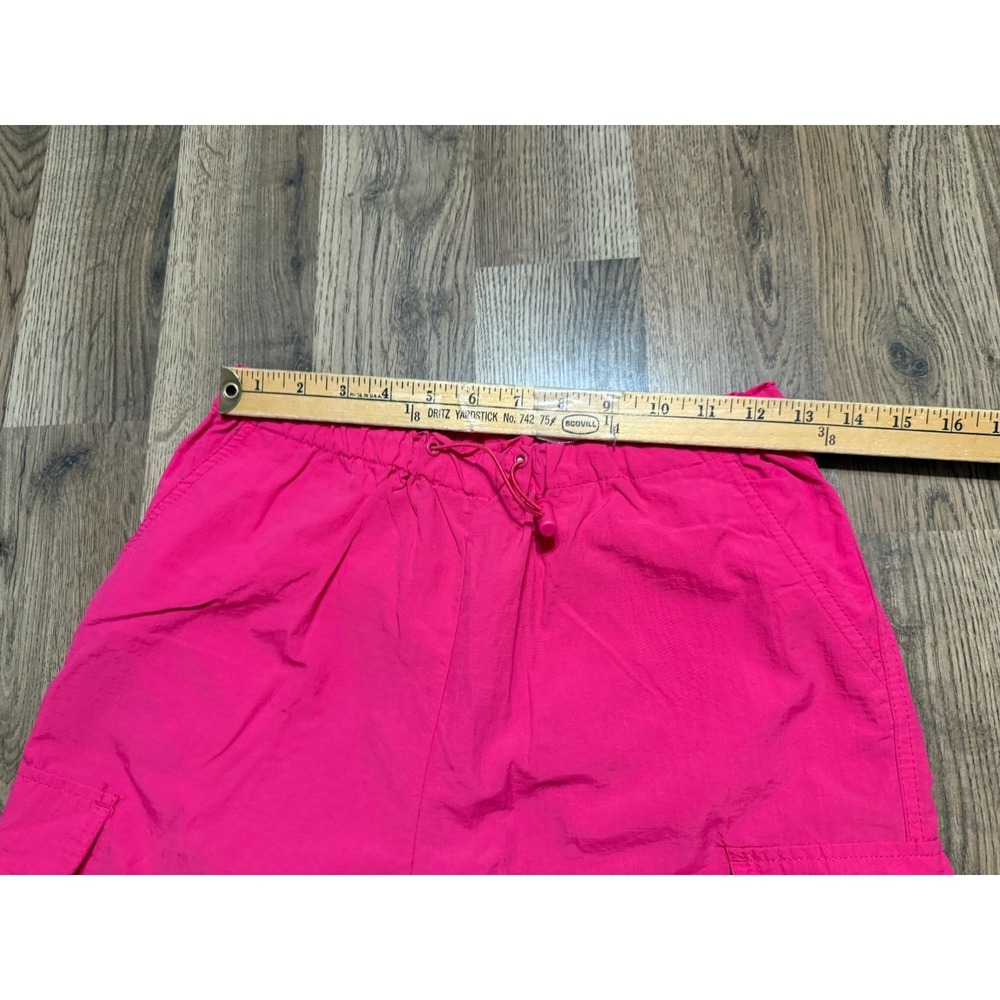 Love Tree Pants Women's Size Small Bright Pink Pull Tie Waist Cargo Pockets - Picture 10 of 13
